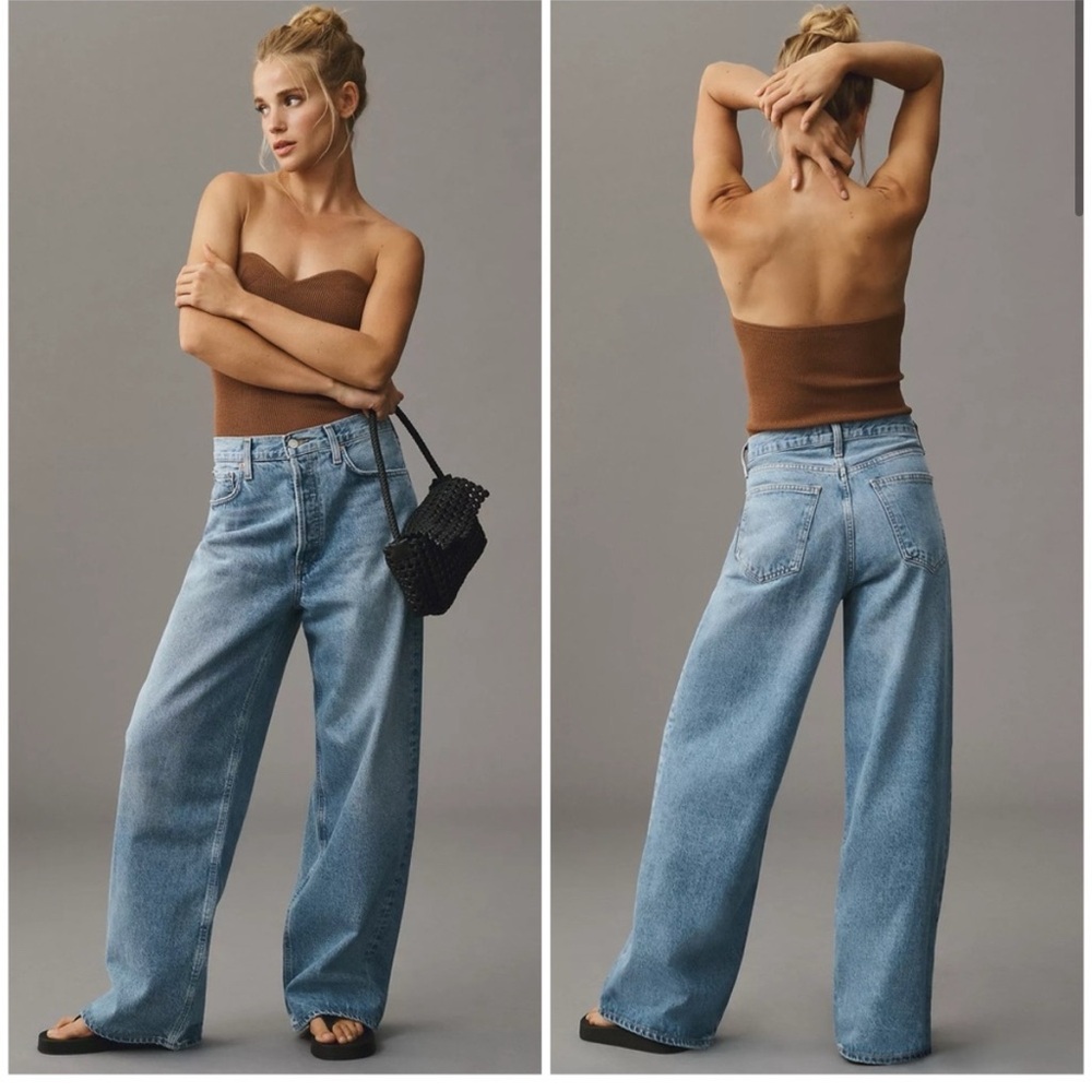 Agolde Low Slung Baggy Jeans in Libertine Size 28